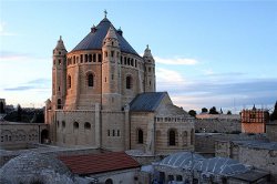 Сhurch of the Dormition on top of Mount Zion, established on the site of house of St John the Revelator, where the Dormition occured
