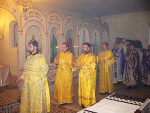 Holy Friday  in the temple of Transfiguration of the Lord