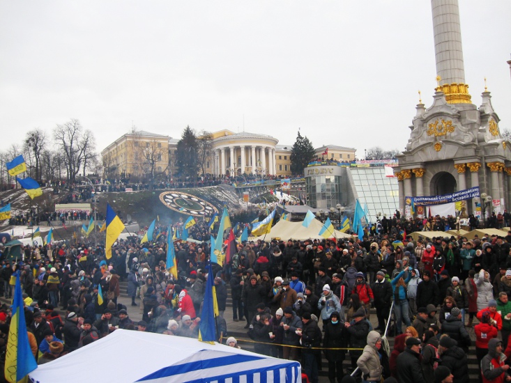 Участие во Всеукраинском вече на на киевской Майдане Независимости.і