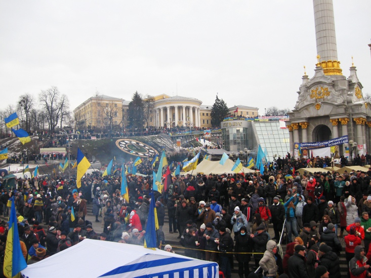 Participating in General Assembly in Kyiv’s Independence Square