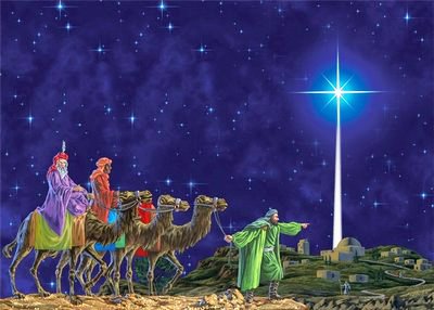 The bright star, which went up above Bethlehem, informed the wise men about the joyful event. 